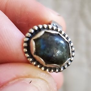 Labradorite size 6 sterling silver ring
